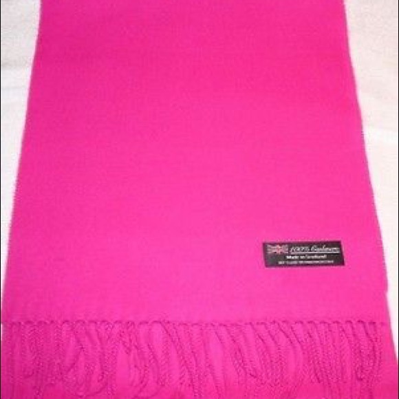 Top Rated ❤New 100% Cashmere Scarf Pink - Picture 2 of 6